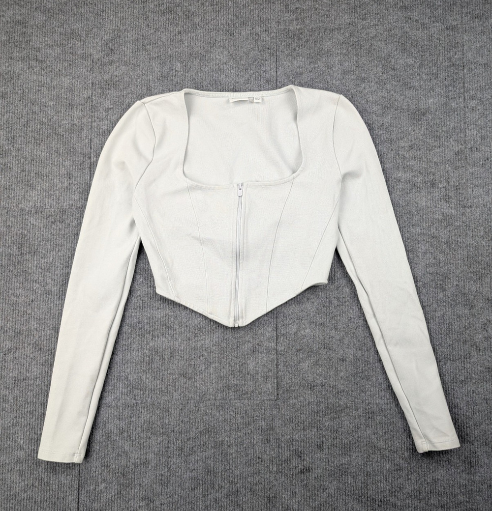 Sunday Best Blouse Womens 2XS XXS Corset Style Aritzia Athleisure Minimal Blue